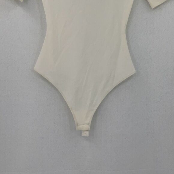 Alix Cream T Shirt Short Sleeve Jersey Bodysuit Size Small - Picture 6 of 7